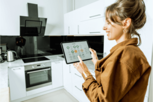 Controlling kitchen appliances using a digital tablet