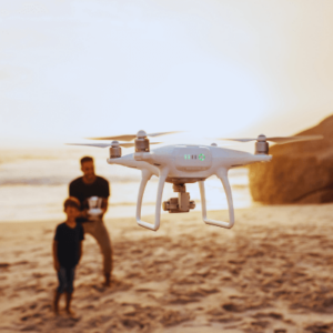Drone operated by father and son