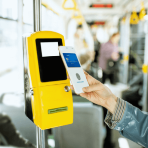 Paying with smartphone for the public transport