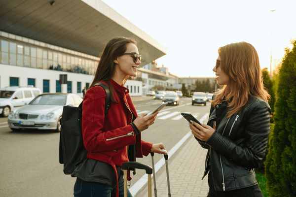 Two Young Women Traveling Abroad