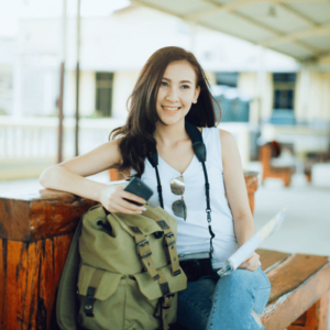Beautiful Asia Woman Traveler