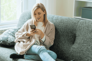 Woman using Phone