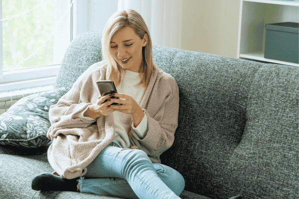 Woman using Phone