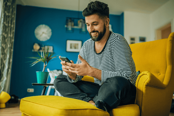 Man using phone