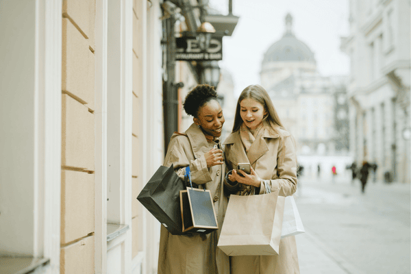 Female Friends looking at Phone
