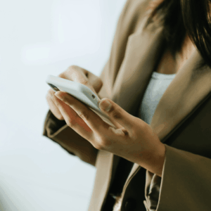 Woman using phone
