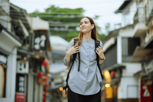 Foreign tourists enjoying travel