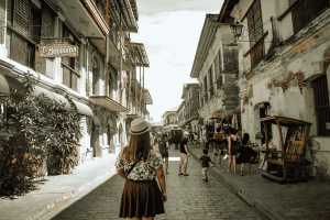 People in a Historical Village