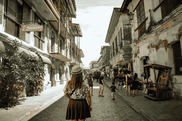 People in a Historical Village