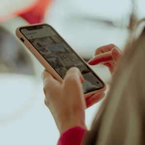 Woman Holding a Phone