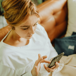 Woman Using her Phone