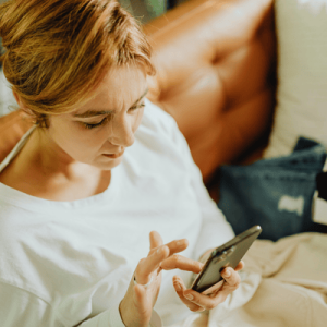 Woman Using her Phone