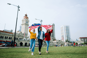 Young Adult Celebrating Malaysia Independence Day