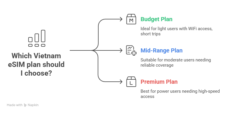 Comparing Vietnam eSIM Pricing and Value - visual selection