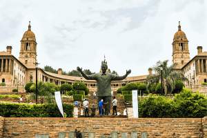 The Statue of Nelson Mandela on the Union Buildings Grounds, Pretoria, Gauteng, South Africa