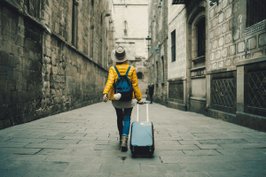 Tourist visiting Spain