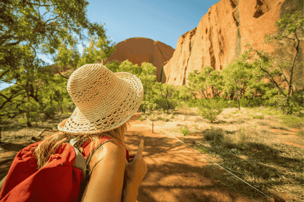 Woman hiking in Australia