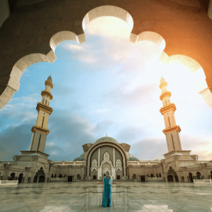 Malaysia Mosque with Muslim pray