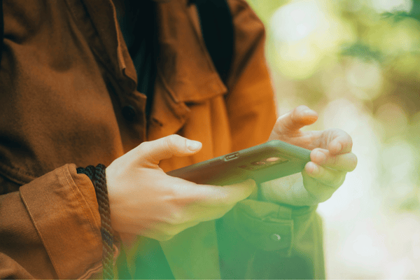 A Person Using a Smart Phone