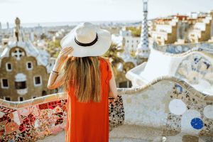 Woman Traveling in Barcelona