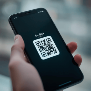 esim phone with QR code