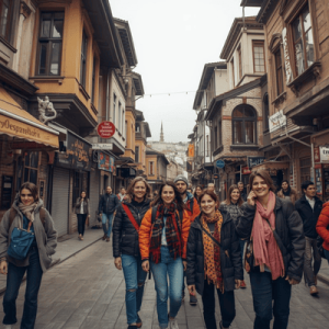 a group friends traveling to Turkey