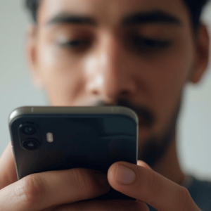 a person using smartphone