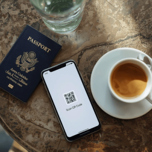 iPhone and Android devices ready for eSIM activation, representing the easy setup of Terminal eSIM plans